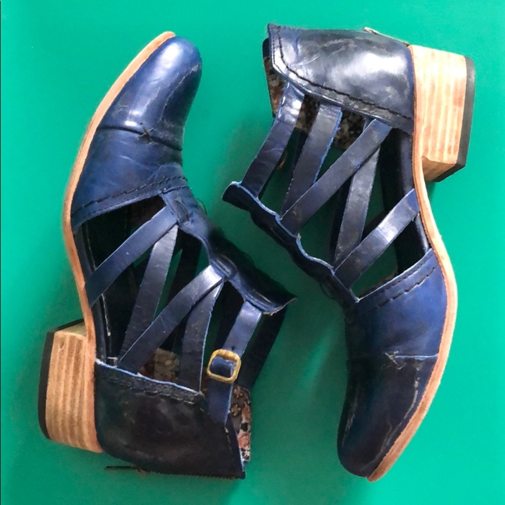 FREEBIRD BY STEVEN Shoes Boots Sandals Leather Blue Size 8